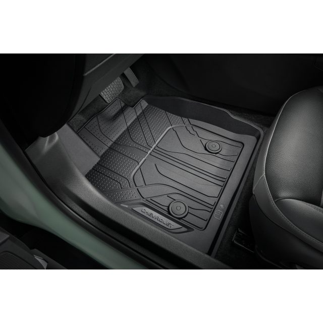 Chevrolet Floor Liners - Front & Rear Premium All Weather, Chevrolet Script, Black 42850746