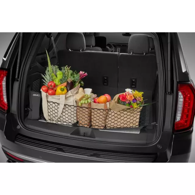 GMC 2024 Yukon Vertical Cargo Net with Storage Bag featuring GMC Logo 84444363 84444363