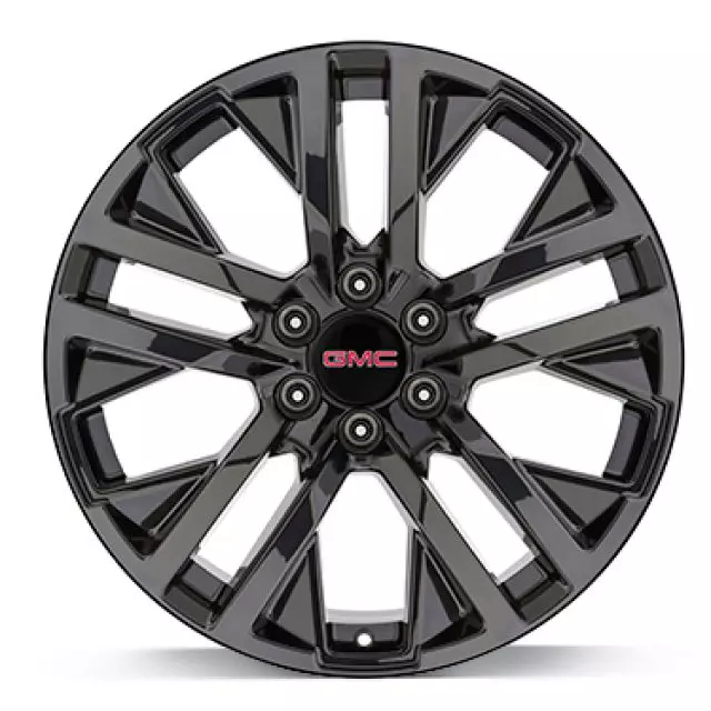 GMC 22 inch Wheel - 5-Split Spoke, High Gloss Black for 2019-2023 Chevrolet Silveradoc1500 847993955