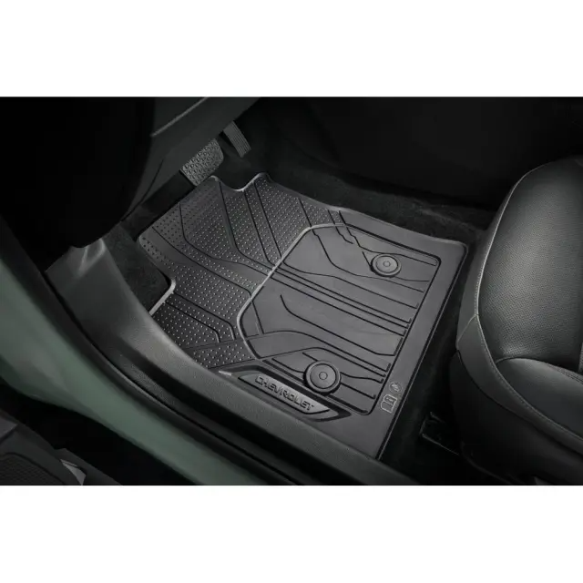 Chevrolet Floor Mats - Front & Rear Premium All Weather, Chevrolet Script, Black 42790737