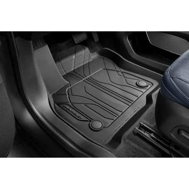 Chevrolet Floor Liners - Front & Rear Premium All Weather, Chevrolet Script, Jet Black for 2022-2023 Bolt EUV 42794009