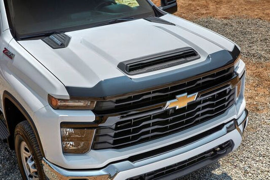 Chevrolet Aeroskin Hood Deflector - Smoke Black for 2022-2024 Silverado 2500 HD 19418523