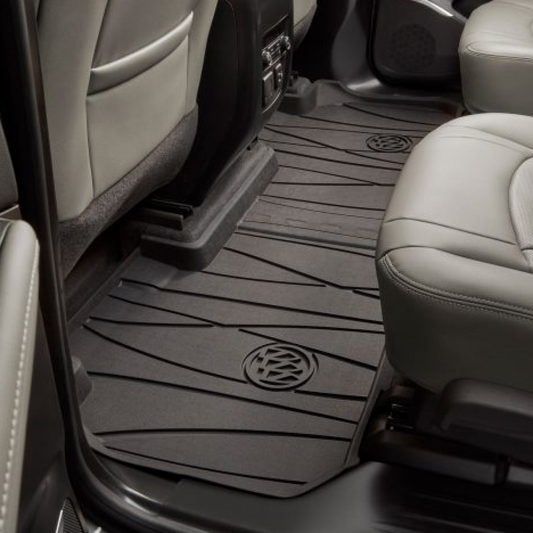 Buick premium all weather second-row floor liners buick logo in ebony for 2018-2023 84202827