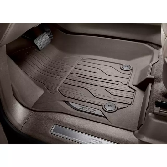 Logo 84646701 2024 Yukon First-Row Premium All-Weather Floor Liners in Teak 84646701