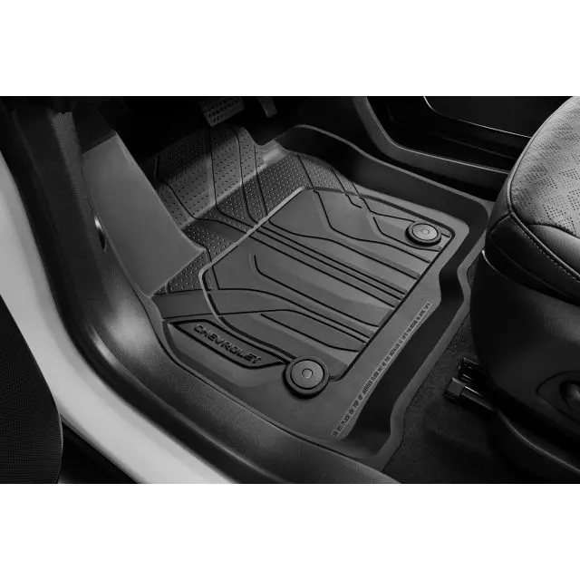 Chevrolet Floor Liners - Front & Rear Premium All Weather, Chevrolet Script, Jet Black for 2022-2023 Bolt EV 42793996